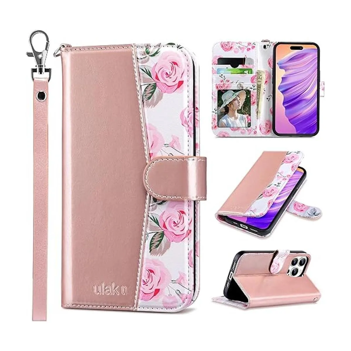 ULAK Compatible con iPhone 14 Pro Funda tipo cartera con_1