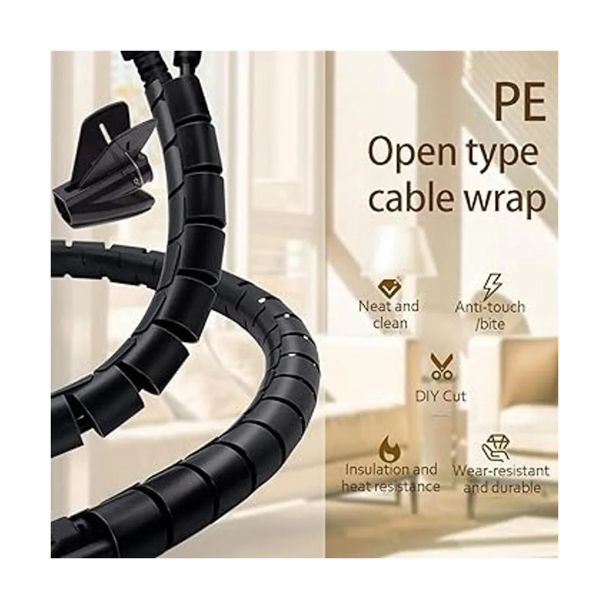 Fanoshon Funda de gestión de cables de PC organizador de_4