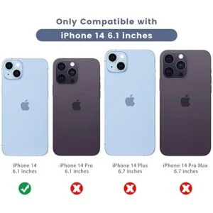 Maxdara Funda para iPhone 14 con soporte y cubierta_2