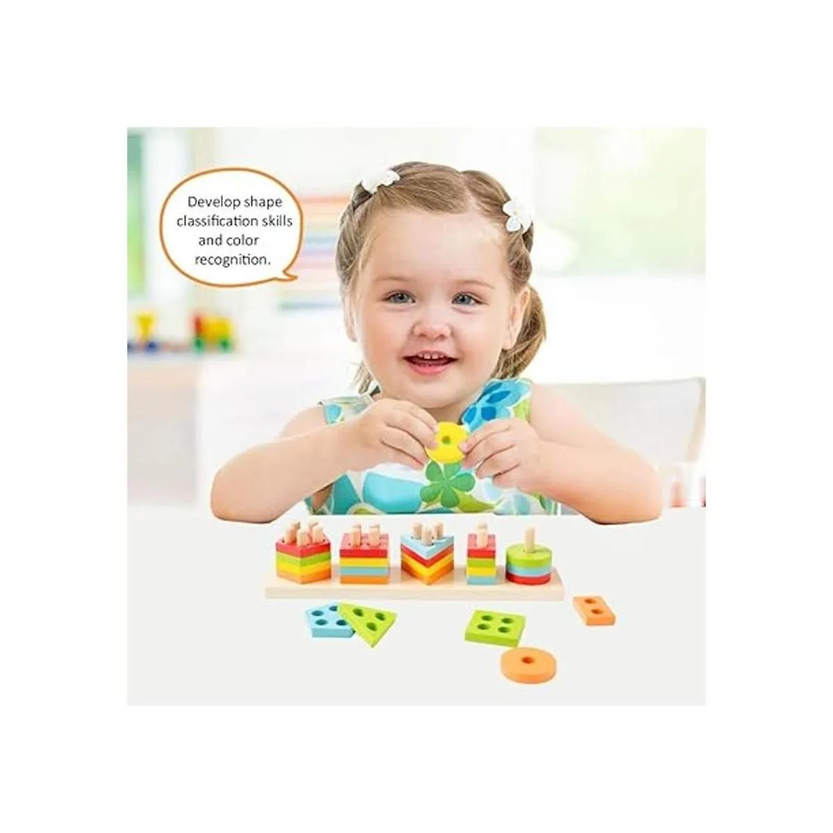 WOOD CITY Juguete de clasificación y apilamiento de_4