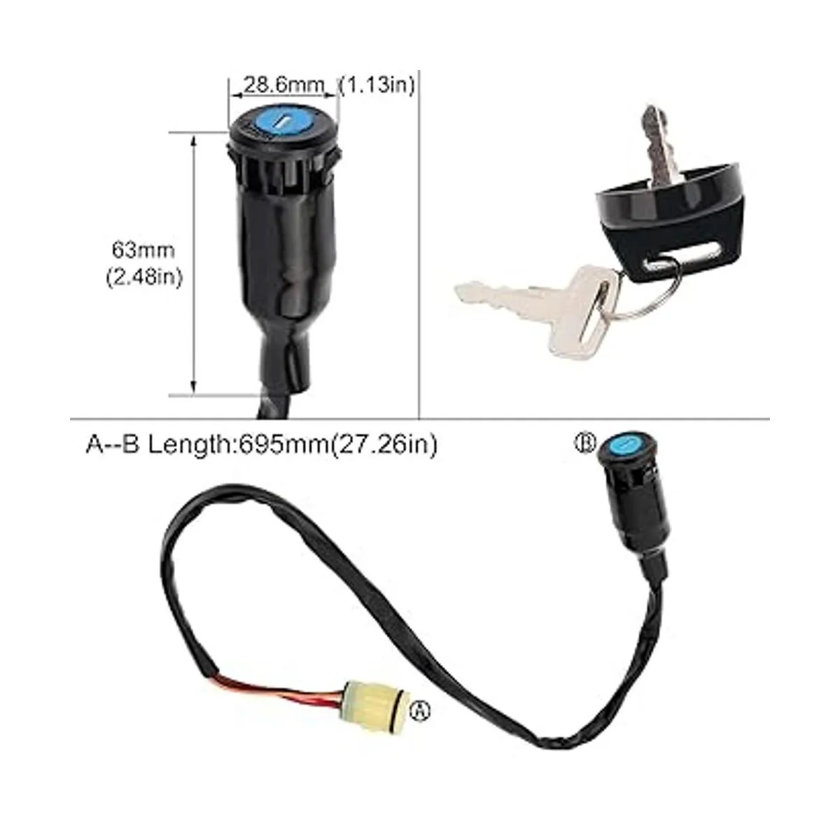 Interruptor de llave de encendido para Honda Rancher 350_2