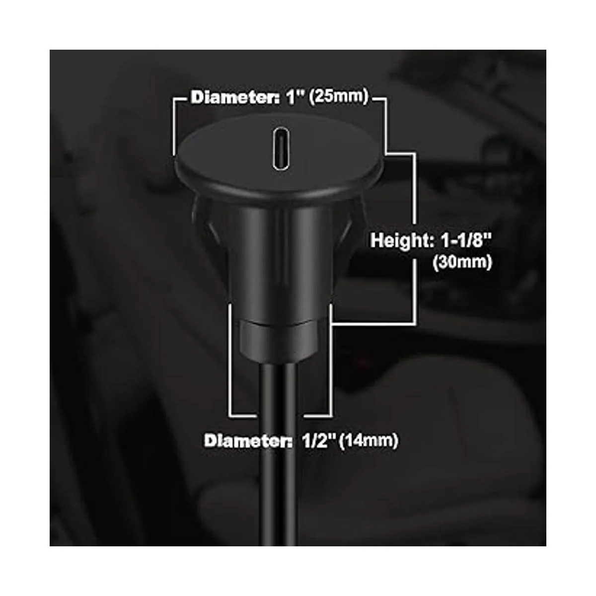 BATIGE Cable de montaje empotrado de 34 pulgadas con_4