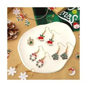SANNIX 110 piezas de 55 pares de dijes de Navidad_2