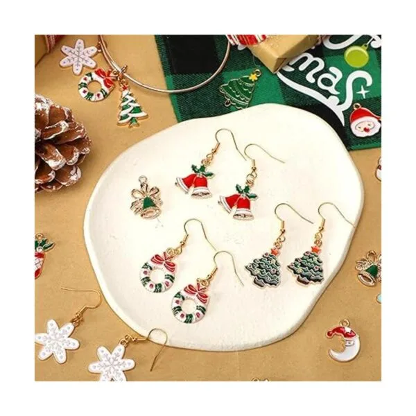 SANNIX 110 piezas de 55 pares de dijes de Navidad_2
