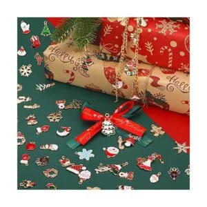 SANNIX 110 piezas de 55 pares de dijes de Navidad_4
