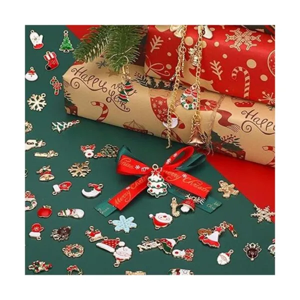 SANNIX 110 piezas de 55 pares de dijes de Navidad_4