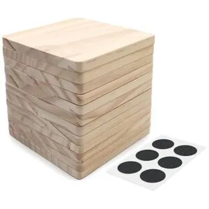 SIJDIEE 12 posavasos cuadrados de madera sin terminar 4_1