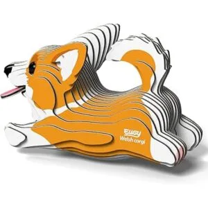 EUGY Rompecabezas de papel 3D ecológico de Corgi galés 080_3