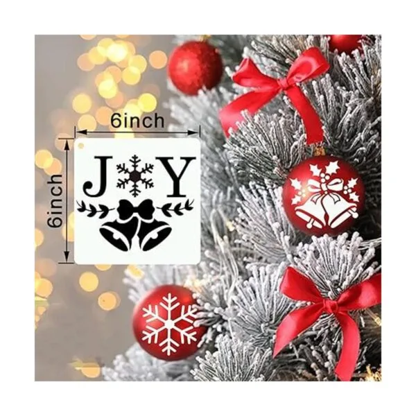YEAJON 25 plantillas de Navidad de 6 x 6 pulgadas para_4