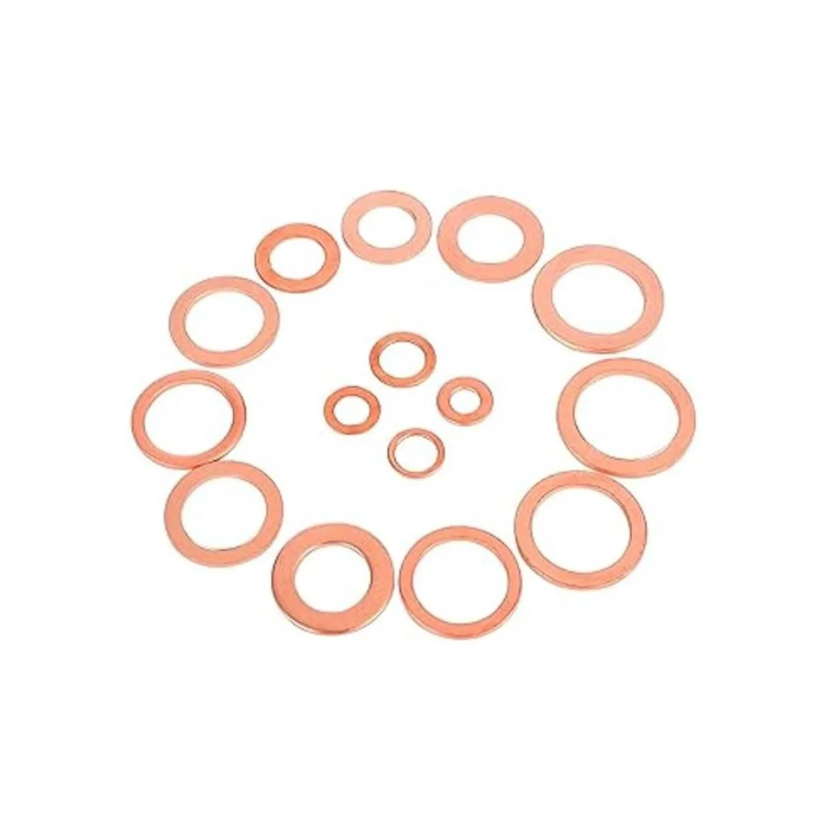 Toolwiz Juego de 150 arandelas de sellado métrico de cobre_6