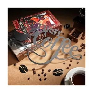 Letrero de metal para barra de café rústica para colgar en_5