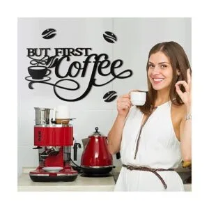 Letrero de metal para barra de café rústica para colgar en_2