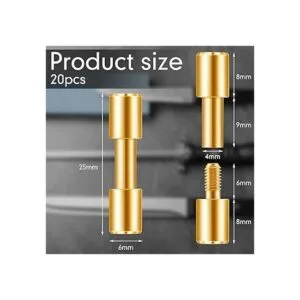 Juego de 20 tornillos de latón para tornillos de cabeza de_2