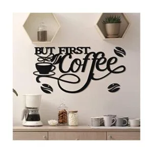 Letrero de metal para barra de café rústica para colgar en_1