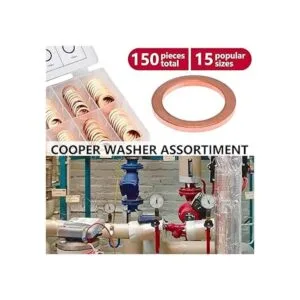 Toolwiz Juego de 150 arandelas de sellado métrico de cobre_5