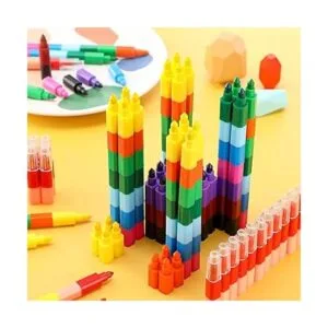 20 lápices de arco iris apilables para niños lápices de_4