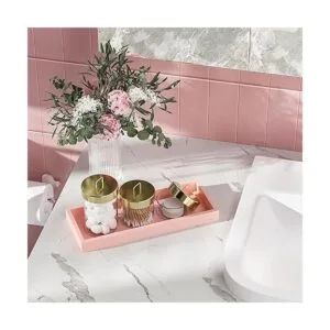 Bandeja de tocador de baño bandeja de bambú para encimera_2