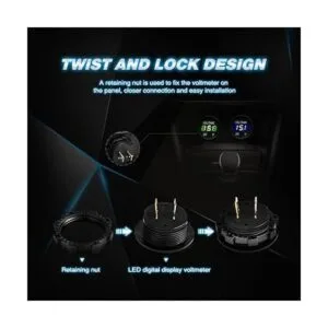 Nilight Panel de voltímetro con pantalla digital LED_2