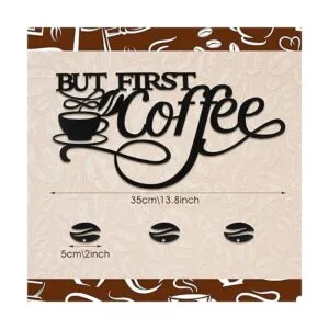 Letrero de metal para barra de café rústica para colgar en_3