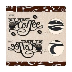 Letrero de metal para barra de café rústica para colgar en_4