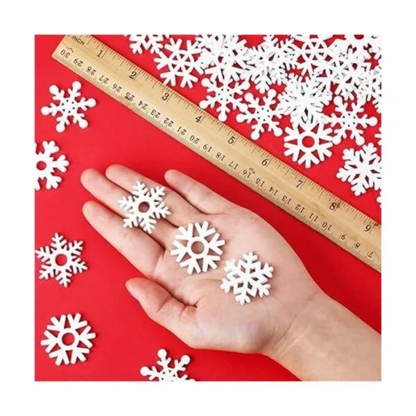 300 piezas de copos de nieve de madera etiquetas de copos_5