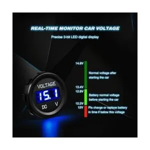 Nilight Panel de voltímetro con pantalla digital LED_4