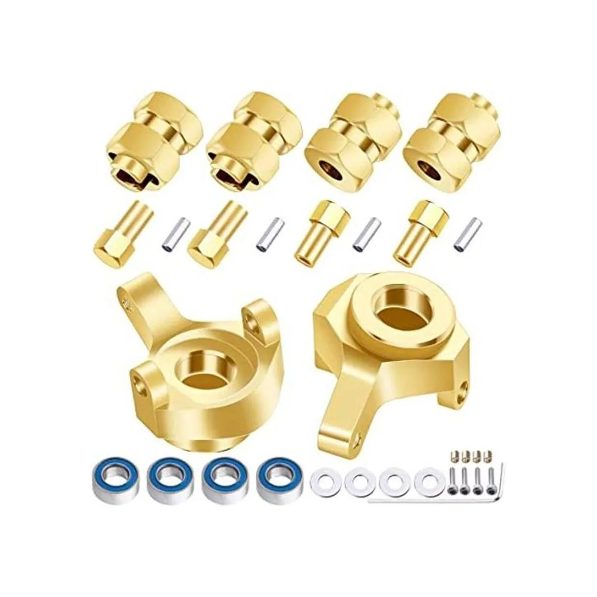 AllinRC Knuckles de dirección de latón y cubo hexagonal de_1