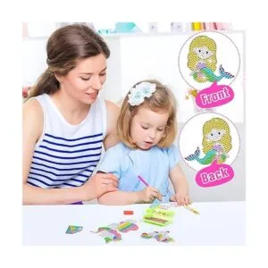 Juego de 10 kits de pintura de diamantes 5D para niños_3