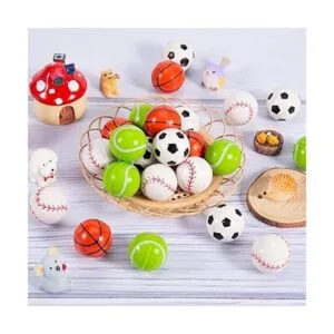 Pllieay 24 bolas de 4 estilos bolas de goma deportivas_4