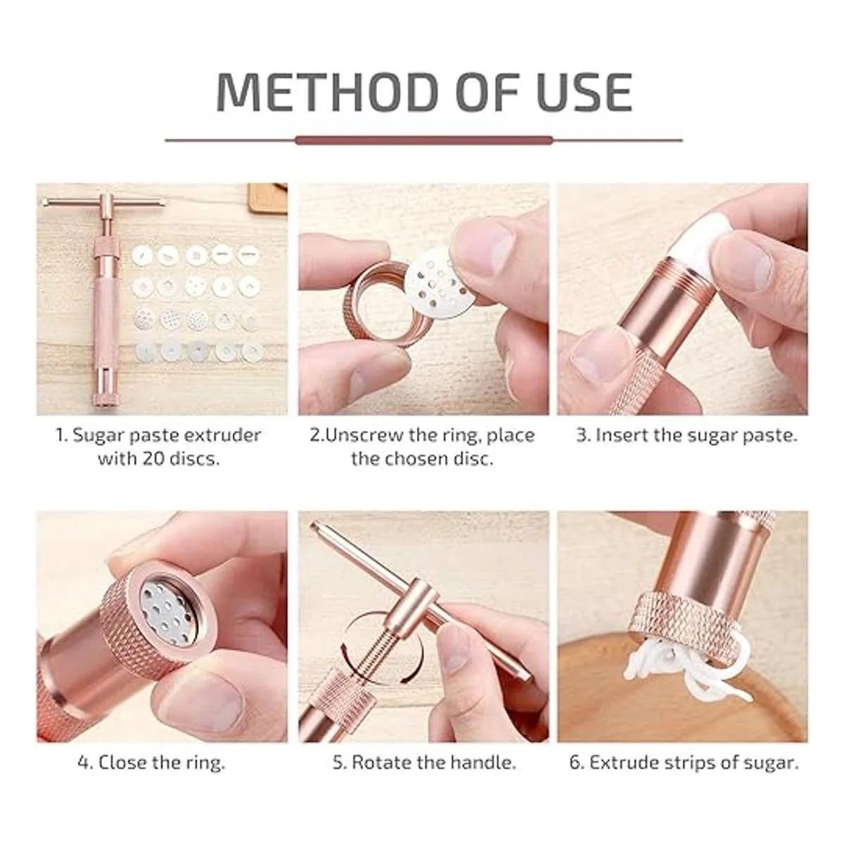 BESTONZON Juego de herramientas de molde rotativo de_6