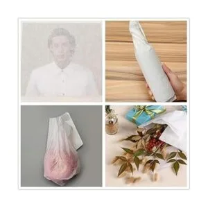 100 hojas de papel de seda de color blanco de 30 x 20_5