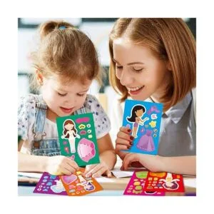 48 pegatinas de princesa de vestir para hacer una cara_7