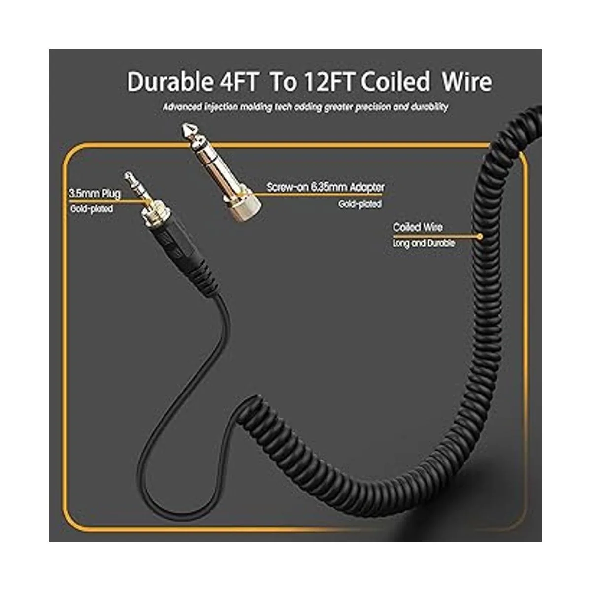 HD598 Cable auxiliar en espiral de repuesto para_6