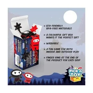 PICK A TOY Juego de 12 juguetes Ninja con ninjas voladores_3