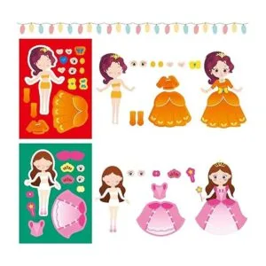 48 pegatinas de princesa de vestir para hacer una cara_3