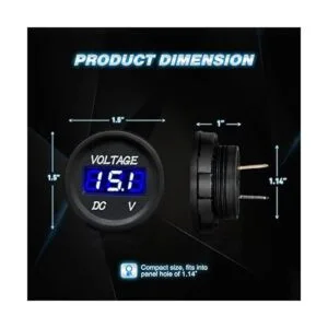 Nilight Panel de voltímetro con pantalla digital LED_3