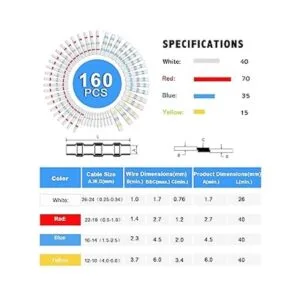 Kuject Kit de 160 conectores de alambre de sellado de_2