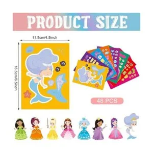 48 pegatinas de princesa de vestir para hacer una cara_2