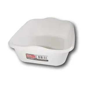 Essentials Plato de plástico blanco de 8 cuartos de galón_1