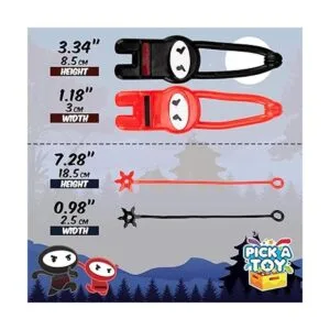 PICK A TOY Juego de 12 juguetes Ninja con ninjas voladores_2