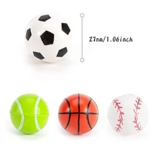 Pllieay 24 bolas de 4 estilos bolas de goma deportivas_3