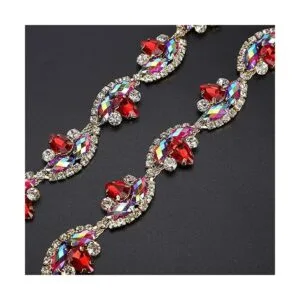 TOPINCN Cadena de diamantes de imitación con forma de flor_5