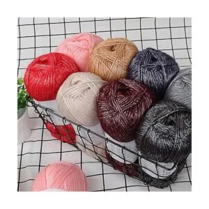 Clisil 764 yardas Negro Metálico Hilo Plata Oro Glitter_2