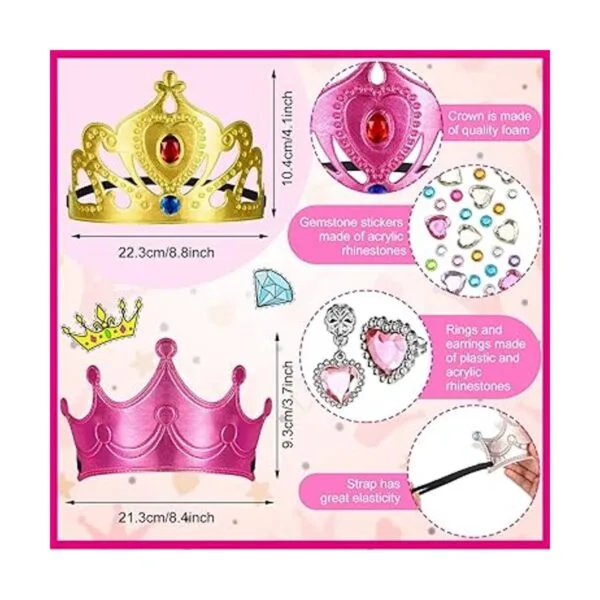 Juego de 36 piezas de tiaras y coronas de princesa de_2