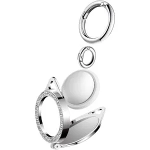 Funda compatible con AirTag con llavero funda de diamante_4