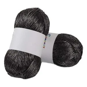 Clisil 764 yardas Negro Metálico Hilo Plata Oro Glitter_1