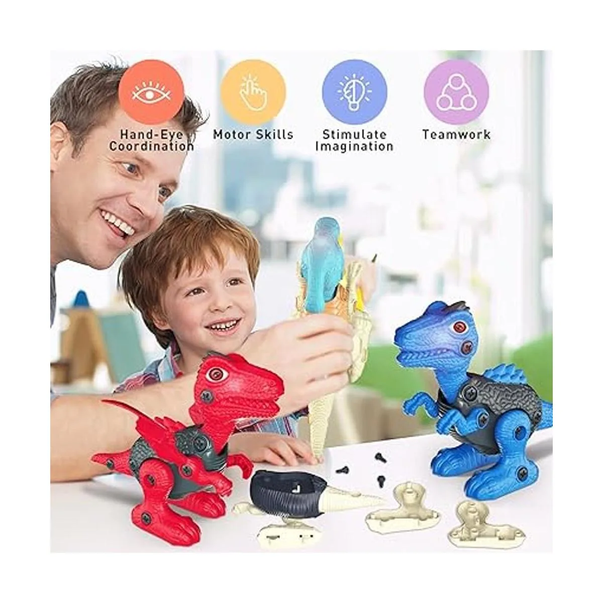 Juguetes de dinosaurio con tallo para niños de 3 4 5 6_2