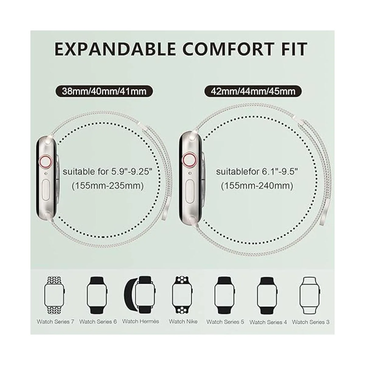 Marge Plus Correa de malla de acero inoxidable cierre_2