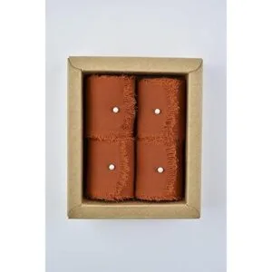 Joanlody Cinta de gasa hecha a mano con flecos de_7