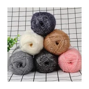 Clisil 764 yardas Negro Metálico Hilo Plata Oro Glitter_3